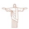 Art deco statue of Christ the Redeemer