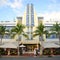 Art Deco Style Breakwater in Miami Beach