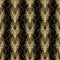 Art deco style geometric seamless pattern in black and gold. Vec