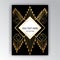 Art Deco template golden-black, A4 page, menu, card