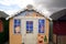 Art decorated beach hut.