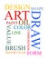 Art and design graphic text collage