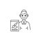 Art drawing teacher line icon