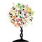 Art floral tree