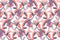 Art floral vector seamless pattern. Coral color leaves.