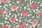 Art floral vector seamless pattern. Pink Flower