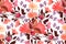 Art floral vector seamless pattern. Red, pink, purple, orange, maroon flowers