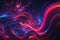 art in futuristic colors of bright energy waves. Abstract futuristic background with blurry glowing wave and neon lines