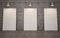Art gallery. Blank picture frames on brick wall background