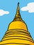 Art golden pagoda pattern background