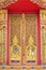 Art of golden wood door carving details threads is character mythology.