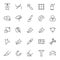 Art and graphic vector designer cursors icon set in line style
