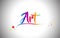 Art Handwritten Word Text with Rainbow Colors and Vibrant Swoosh