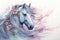 Art illustration unicorn head white beauty mane animal nature magic wild fantasy background horse