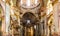 Art of interiors of St.Nicholas Church in Prague