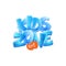 Art kids zone banner for children playgrounds vector illustration isolated.