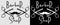 Art minimal black barber shop logo of scissors and thin mustache swirling up