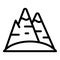Art mountains icon outline vector. Poland country