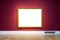 Art Museum Frame Red Wall Ornate Design White Isolated Clipping
