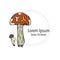 Art mushroom, sketch for your design