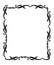 Art Nouveau decorative monochrome square frame with text place