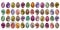 Art Nouveau decorative unusual colorful Easter eggs background.