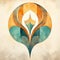 Art Nouveau Digital Watercolor With Religion Themes In Minimalist Style