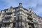 Art Nouveau facade of the building with balconies