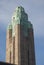 Art nouveau tower of train station in Helsinki, Finland