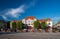 Art Nuoveau building of Miner hotel on Liberty square of Baia Mare, the capital of Maramures County, Romania