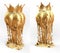 Art object, totem, trophy golden heart with crown