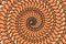 Art orange color spin abstract pattern background