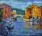 Art painting of Port Grimaud in France.