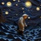 Art Paper Book: Van Gogh\\\'s Starry Night In The Style Of Eiko Ojala, Mark Henson, And Hayao Miyazaki