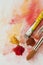 Art pigments and brushes