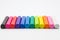 Art rainbow of clay colours, creative craft product