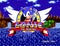 Art Screen of Sonic the Hedgehog classic 16-bit video game, pixel design vector illustration