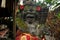 Art sculpture and carved antique deity angel god of hindu statue balinese style in Ubud Palace or Puri Saren Agung historical