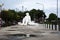 Art sculpture and classic carving giant child in old town Rat Buri city riverside Mae Klong river for thai people foreign