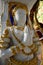 Art sculpture deity statue or carving angel figure lanna style of Wat Ming Mueang temple for thai people traveler visit respect