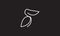 Art single lines bird pelican logo vector symbol icon design illustration