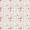 Art stickers seamless pattern vector