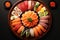 Art of Sushi: Vibrant Top-Down Image of Artistically Arranged Sushi Platter