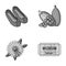 Art, travel and other monochrome icon in cartoon style.beekeeping, cooking icons in set collection.