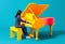 art trend modern people colourful concept music illustration performance piano. Generative AI.