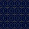 Artdeco Blue Gold Circles Seamless Pattern