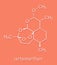 Artemether malaria drug molecule. Active against schizonts of Plasmodium falciparum and vivax. Methyl ether derivative of.