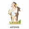 Artemis greek goddess from ancient mythology. Female character