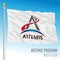 Artemis Program flag, moon space research,