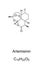 Artemisinin, herbal agent of Artemisia annua, chemical formula